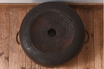 アンティーク雑貨　刳り貫き　古い木の味わいが趣ある和製アンティークの桐火鉢(2)