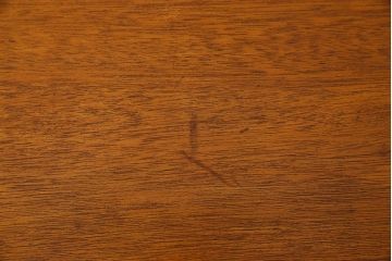 アンティーク家具　和製アンティーク　ラワン材製　天板一枚板のシンプルな鉄脚テーブル(1)