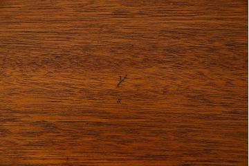 アンティーク家具　和製アンティーク　ラワン材製　天板一枚板のシンプルな鉄脚テーブル(1)