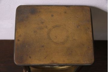アンティーク雑貨　アンティーク　ANSONIA(アンソニア)　美しい真鍮の4面硝子置時計
