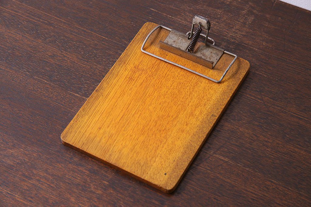 アンティーク雑貨　昭和レトロ　栓材製!ぬくもりある古い木のアンティークバインダー