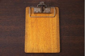 アンティーク雑貨　昭和レトロ　栓材製!ぬくもりある古い木のアンティークバインダー