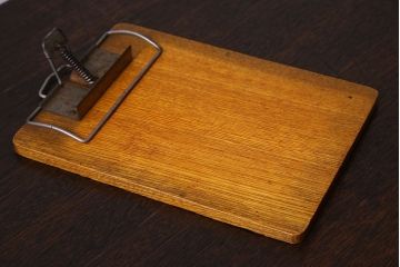 アンティーク雑貨　昭和レトロ　栓材製!ぬくもりある古い木のアンティークバインダー