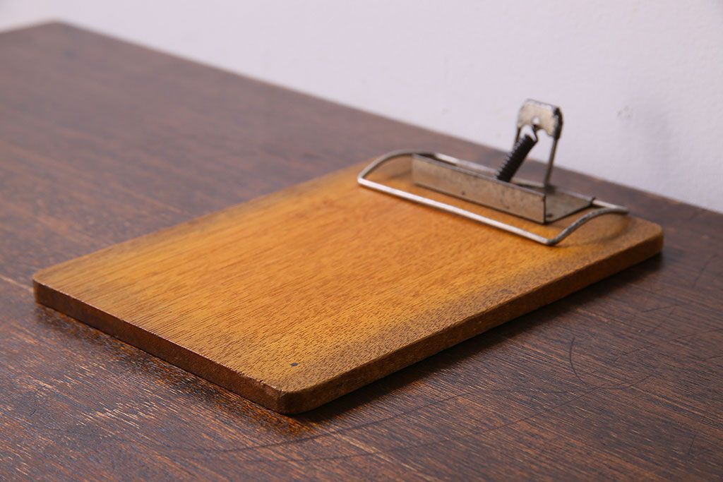 アンティーク雑貨　昭和レトロ　栓材製!ぬくもりある古い木のアンティークバインダー