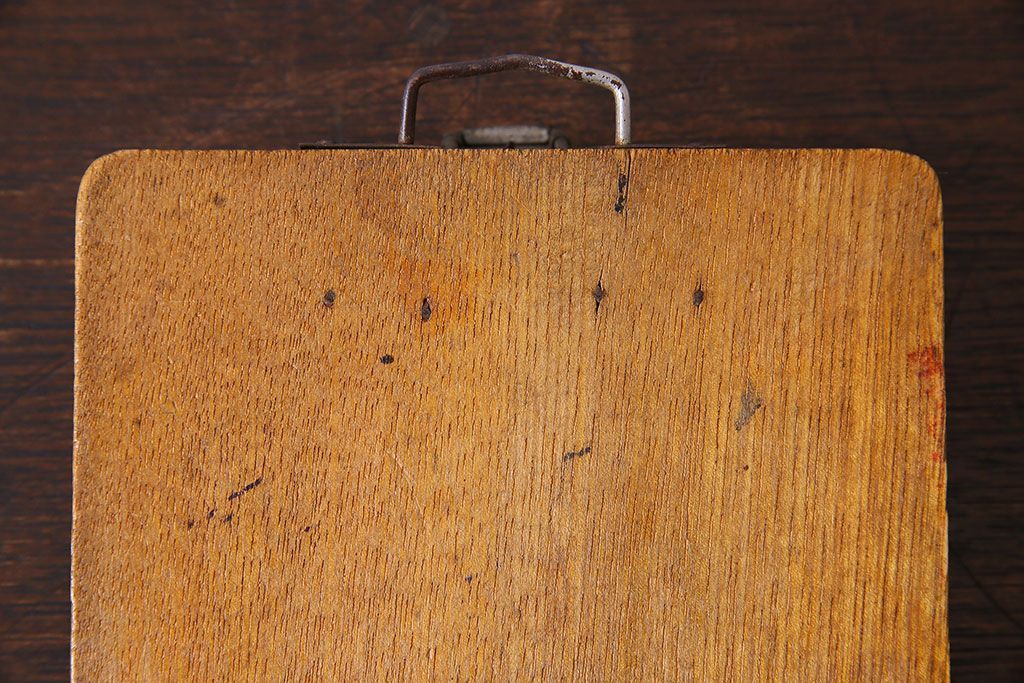 アンティーク雑貨　昭和レトロ　栓材製!ぬくもりある古い木のアンティークバインダー