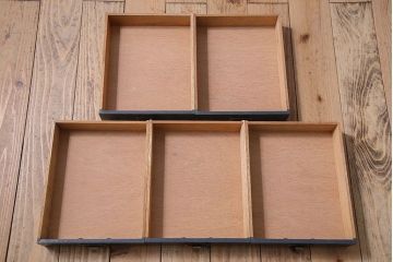 アンティーク家具　アンティークペイント ネームプレート取っ手がお洒落な小引き出し