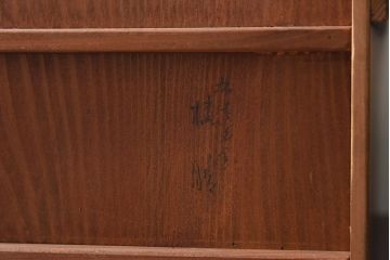 アンティーク雑貨　明治期　古民具・骨董　金森春次作　布目塗り　お盆5枚セット(箱付)