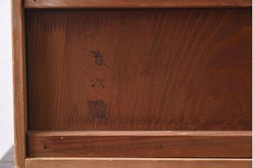 アンティーク雑貨　明治期　古民具・骨董　金森春次作　布目塗り　お盆5枚セット(箱付)