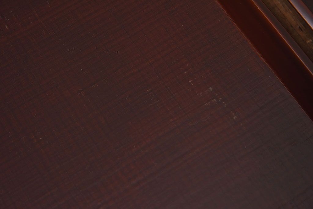 アンティーク雑貨　明治期　古民具・骨董　金森春次作　布目塗り　お盆5枚セット(箱付)