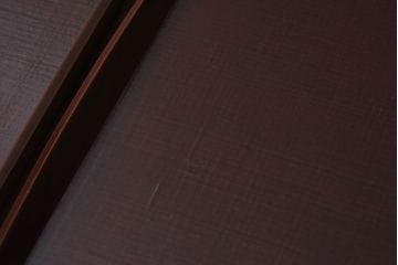 アンティーク雑貨　明治期　古民具・骨董　金森春次作　布目塗り　お盆5枚セット(箱付)