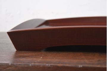 アンティーク雑貨　明治期　古民具・骨董　金森春次作　布目塗り　お盆5枚セット(箱付)