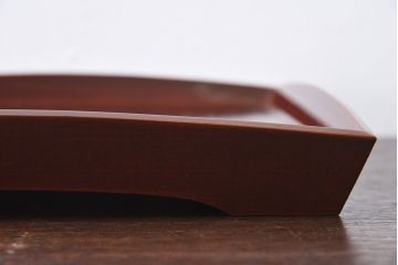 アンティーク雑貨　明治期　古民具・骨董　金森春次作　布目塗り　お盆5枚セット(箱付)