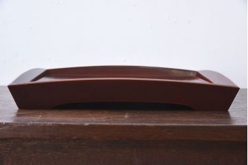 アンティーク雑貨　明治期　古民具・骨董　金森春次作　布目塗り　お盆5枚セット(箱付)