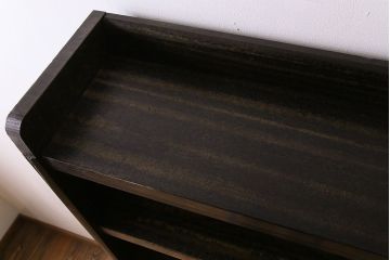 レトロ家具　和製アンティーク　昭和レトロ　古い木のシンプルな本棚(飾り棚)