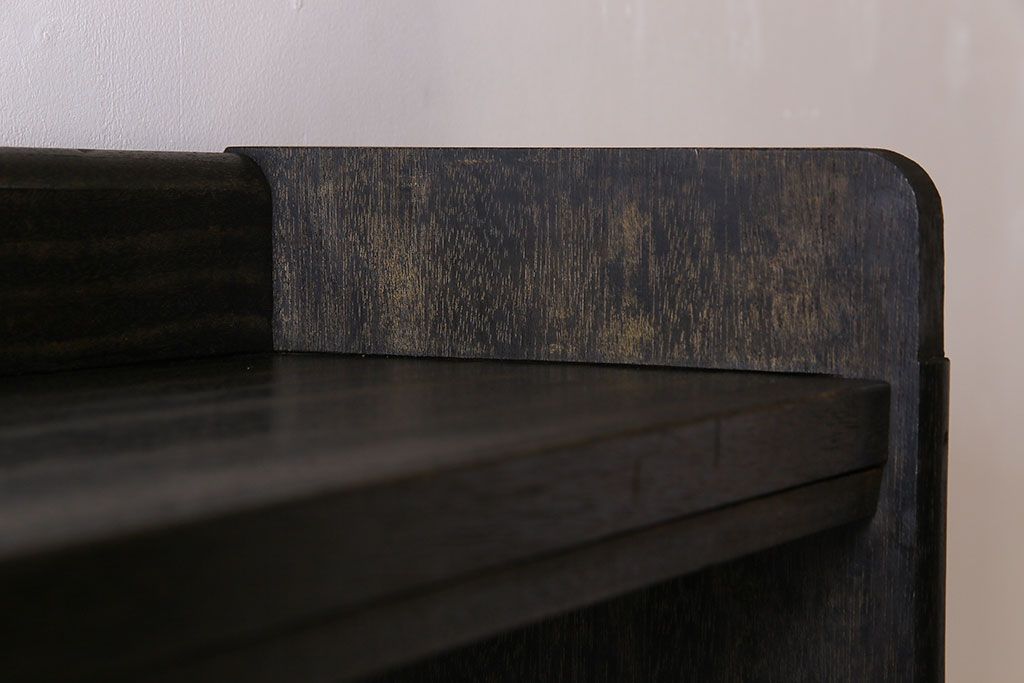 レトロ家具　和製アンティーク　昭和レトロ　古い木のシンプルな本棚(飾り棚)