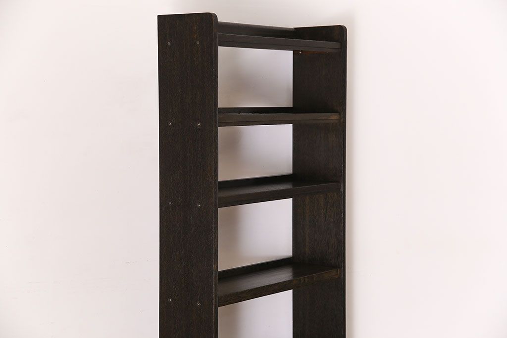 レトロ家具　和製アンティーク　昭和レトロ　古い木のシンプルな本棚(飾り棚)