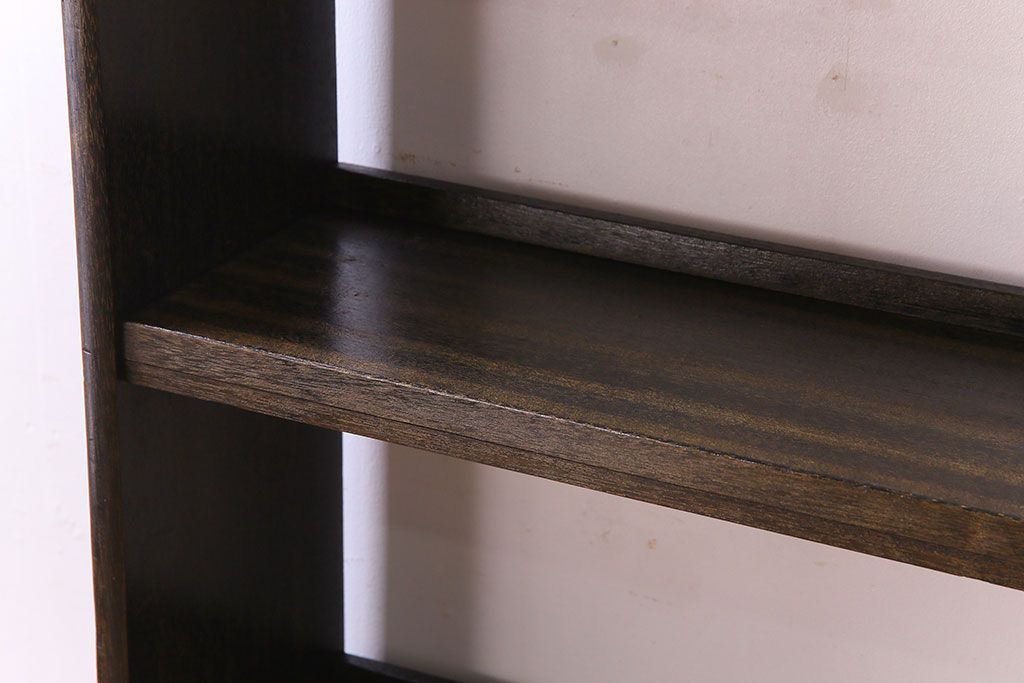 レトロ家具　和製アンティーク　昭和レトロ　古い木のシンプルな本棚(飾り棚)