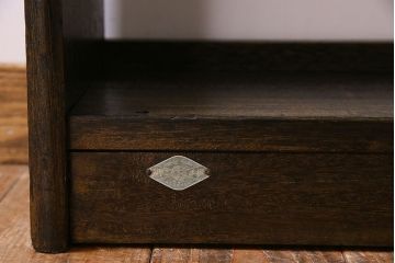 レトロ家具　和製アンティーク　昭和レトロ　古い木のシンプルな本棚(飾り棚)