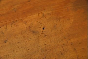 アンティーク家具　天板一枚板　和製アンティークのシンプルな鉄脚ベンチ