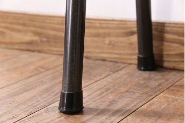 アンティーク家具　天板一枚板　和製アンティークのシンプルな鉄脚ベンチ