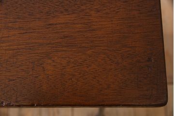 アンティーク家具　和製アンティーク　ラワン材製　天板一枚板のシンプルな鉄脚テーブル(2)