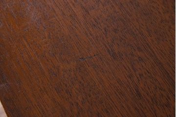 アンティーク家具　和製アンティーク　ラワン材製　天板一枚板のシンプルな鉄脚テーブル(2)