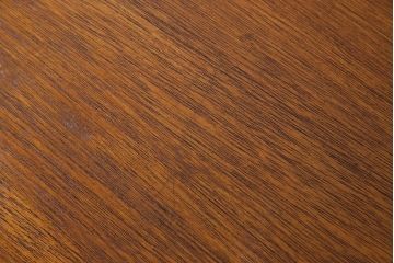 アンティーク家具　和製アンティーク　ラワン材製　天板一枚板のシンプルな鉄脚テーブル(3)