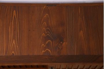 アンティーク家具　古民具・骨董　六尺　大正昭和期　縦桟引き戸の上品な時代箪笥ローボード(水屋箪笥、テレビ台、キャビネット、収納棚)(1)