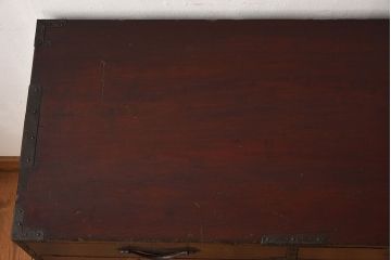 アンティーク家具　明治大正期　前面檜材　和風なアンティークチェスト(衣装箪笥)