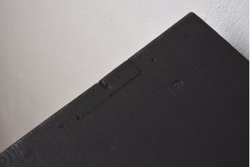 アンティーク家具　艶消しブラックペイント　和モダンな古い茶箪笥
