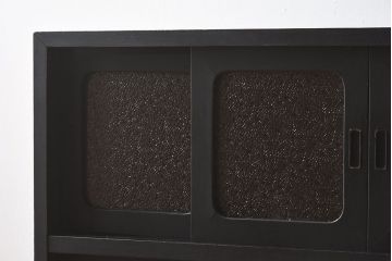 アンティーク家具　艶消しブラックペイント　和モダンな古い茶箪笥