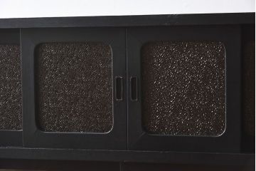 アンティーク家具　艶消しブラックペイント　和モダンな古い茶箪笥