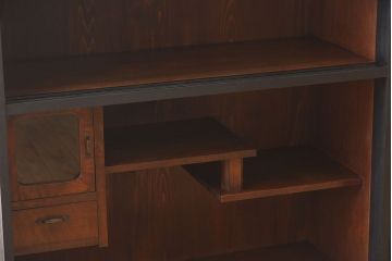 アンティーク家具　艶消しブラックペイント　和モダンな古い茶箪笥