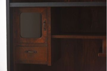 アンティーク家具　艶消しブラックペイント　和モダンな古い茶箪笥