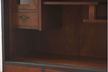 アンティーク家具　艶消しブラックペイント　和モダンな古い茶箪笥