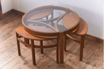 北欧家具　ビンテージ　NATHAN(ネイサン)　コーヒーテーブルセット(ネストテーブル)