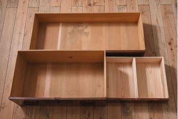 アンティーク家具　和製アンティーク　前面欅材　古い木の味わいが重厚な仙台箪笥ローボード(衣装箪笥)(2)