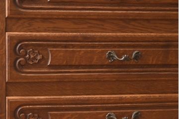 ヴィンテージ家具　オーク材製　彫刻がエレガントなフランスビンテージのチェスト(引き出し)(2)