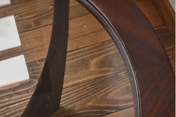 ヴィンテージ家具　G-plan(ジープラン)　北欧ビンテージ　チーク材　ガラストップラウンドテーブル(センターテーブル・コーヒーテーブル)(2)