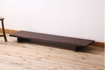 アンティーク家具　古民具・骨董 極厚の一枚板!古い木の裁ち板(作業台・テーブル・ローボード)(2)
