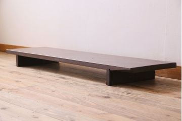 アンティーク家具　古民具・骨董 極厚の一枚板!古い木の裁ち板(作業台・テーブル・ローボード)(2)