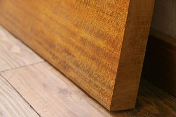 アンティーク家具　和製アンティーク　ラワン材一枚板!杢目が美しい床板(古材、材料)