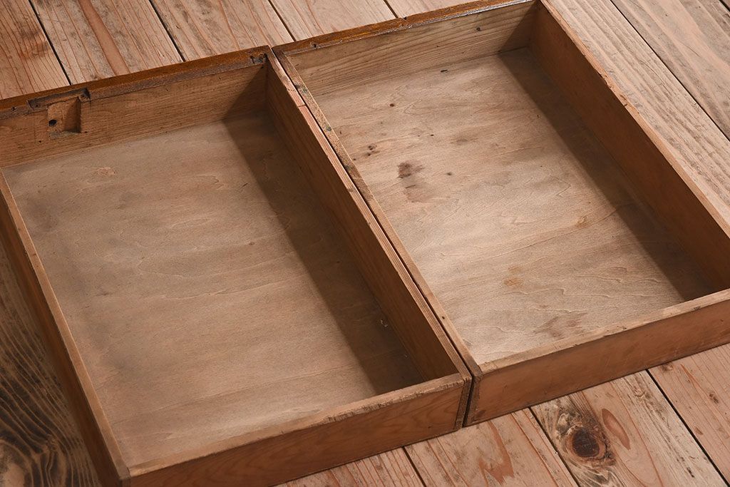 レトロ家具　昭和レトロ　栓材　シンプルな平机(アンティークデスク)