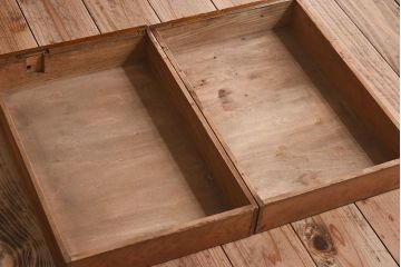 レトロ家具　昭和レトロ　栓材　シンプルな平机(アンティークデスク)