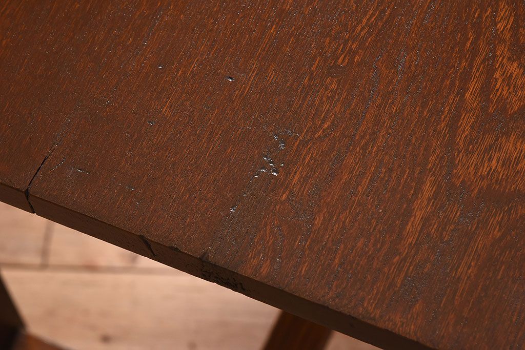 レトロ家具　昭和レトロ　栓材　シンプルな平机(アンティークデスク)