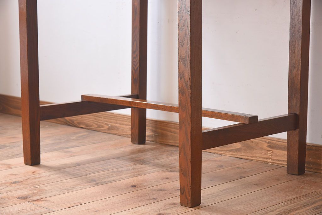 レトロ家具　昭和レトロ　栓材　シンプルな平机(アンティークデスク)