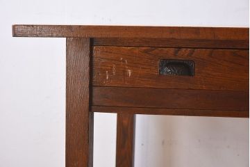 レトロ家具　昭和レトロ　栓材　シンプルな平机(アンティークデスク)