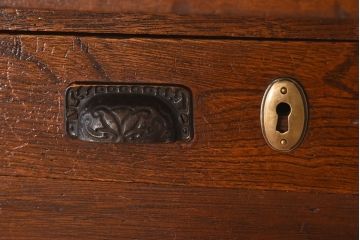 レトロ家具　昭和レトロ　栓材　シンプルな平机(アンティークデスク)