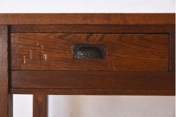 レトロ家具　昭和レトロ　栓材　シンプルな平机(アンティークデスク)