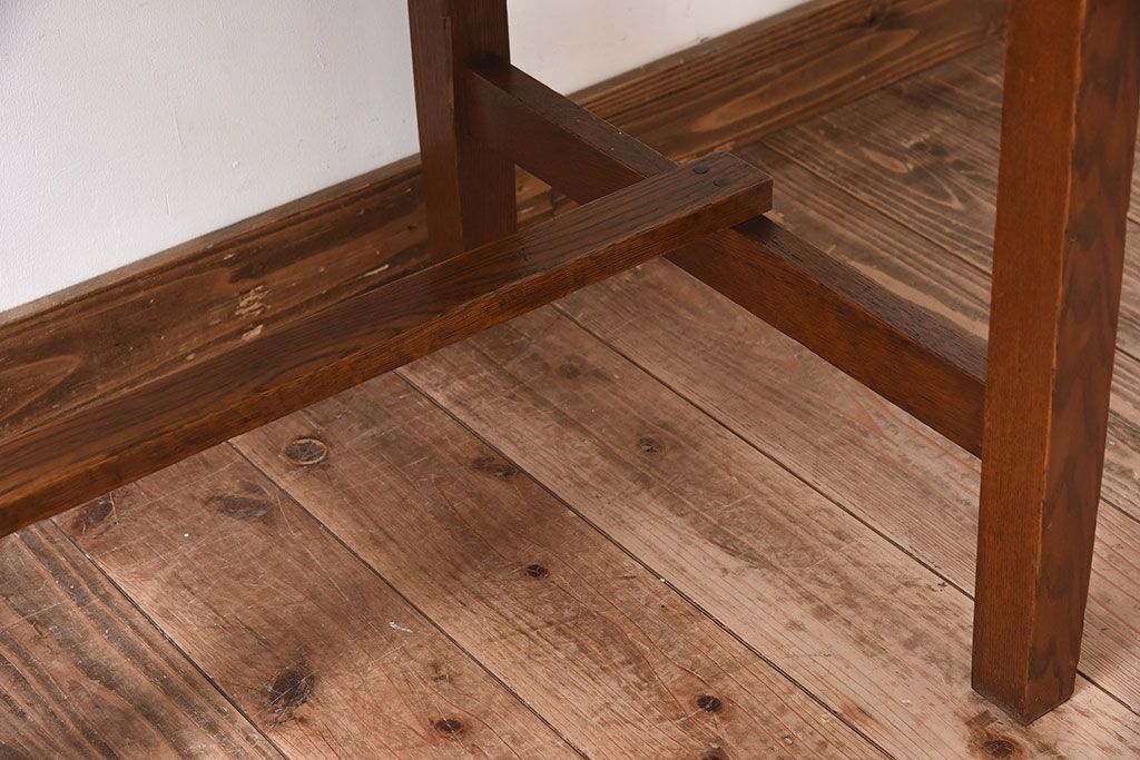 レトロ家具　昭和レトロ　栓材　シンプルな平机(アンティークデスク)